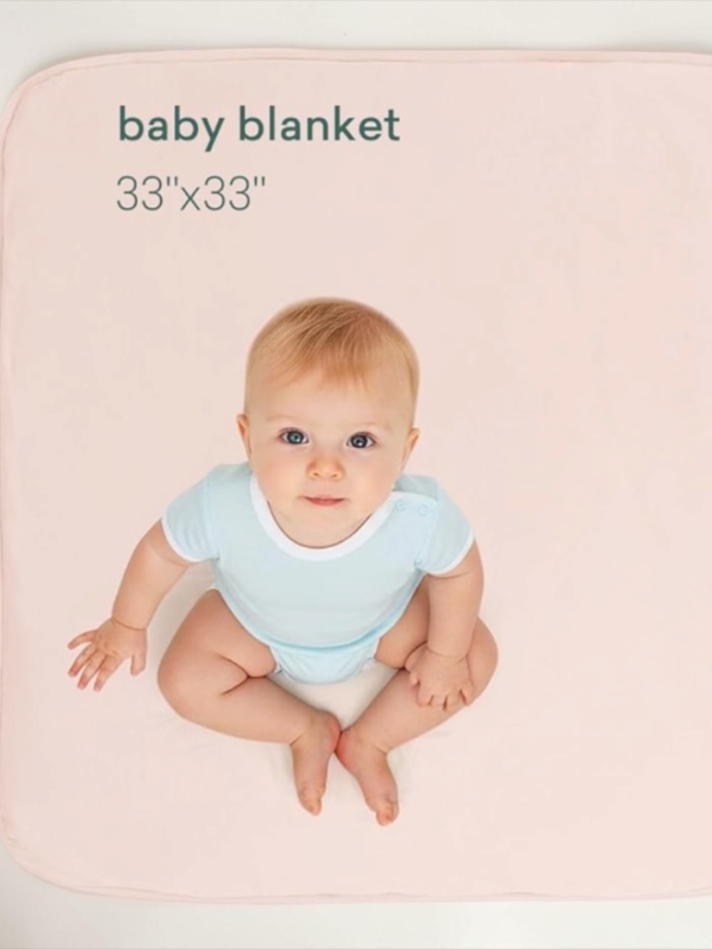 PurComfy Bamboo Baby Blanket Blush Pink 33x33 LuxeDream NWOT